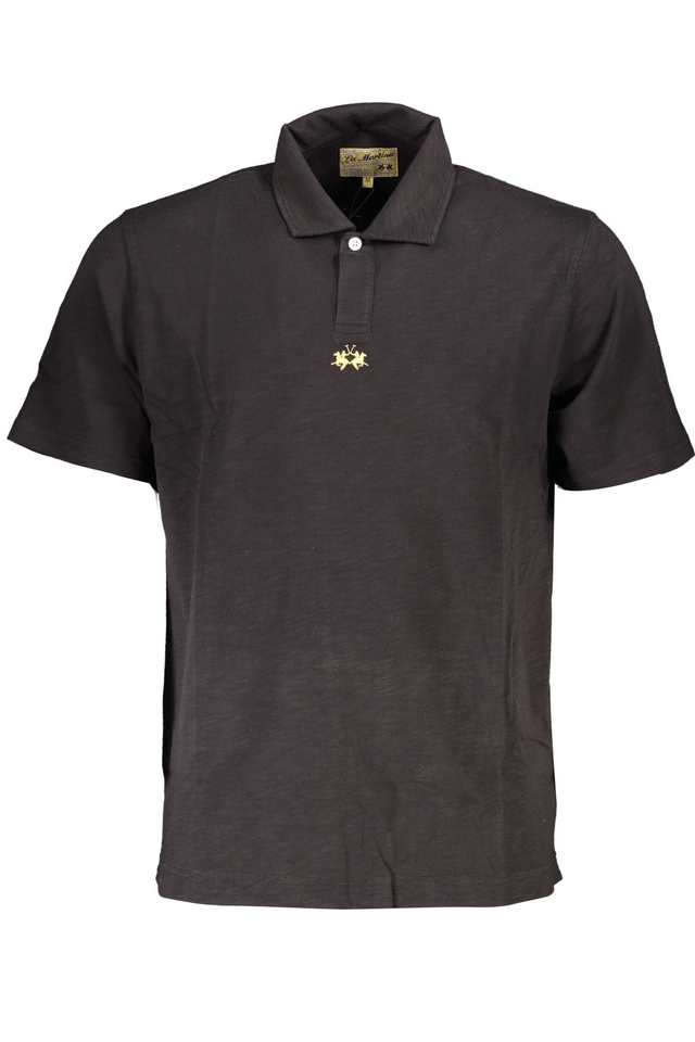 4898LA MARTINA POLO MANICHE CORTE UOMO NERO