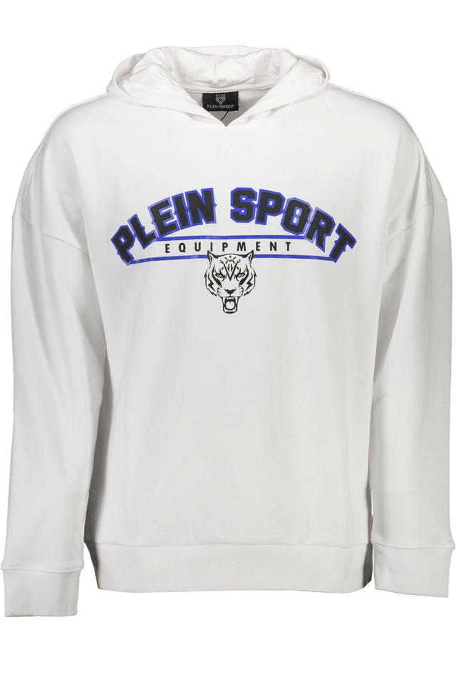 1216PLEIN SPORT FELPA SENZA ZIP UOMO BIANCO
