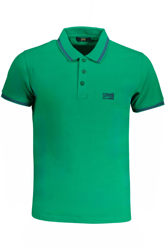 9731CAVALLI CLASS POLO MANICHE CORTE UOMO VERDE