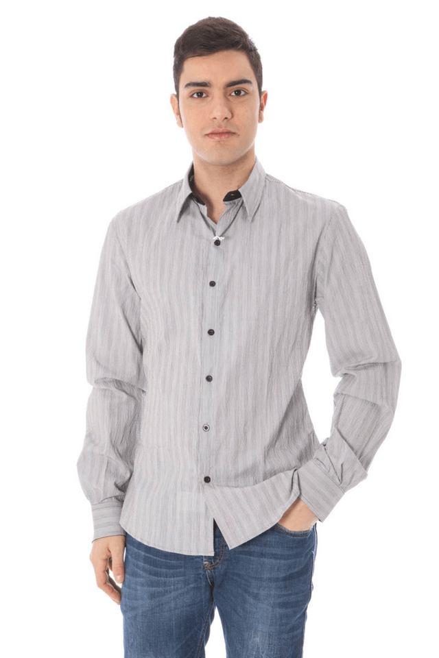407COSTUME NATIONAL CAMICIA MANICHE LUNGHE UOMO BIANCO