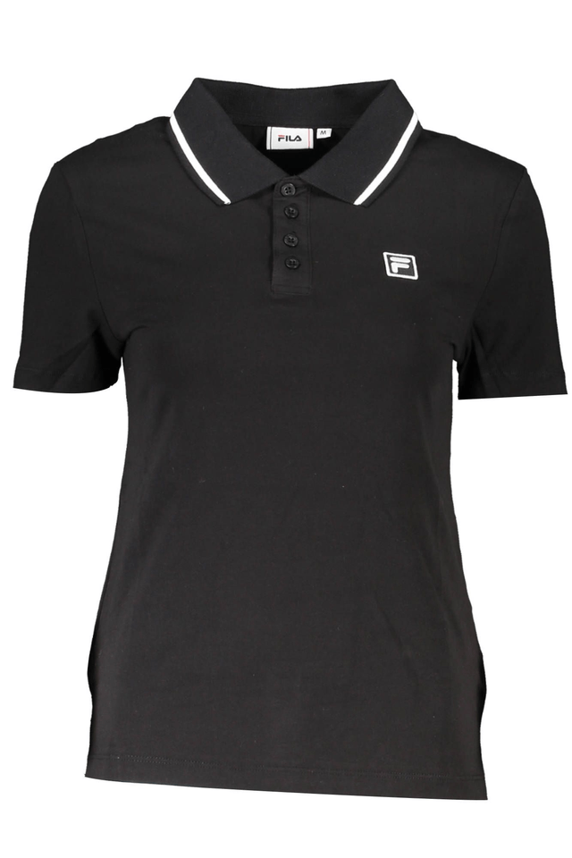 3486FILA POLO MANICHE CORTE DONNA NERO
