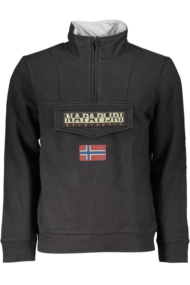 4330NAPAPIJRI FELPA SENZA ZIP UOMO NERO