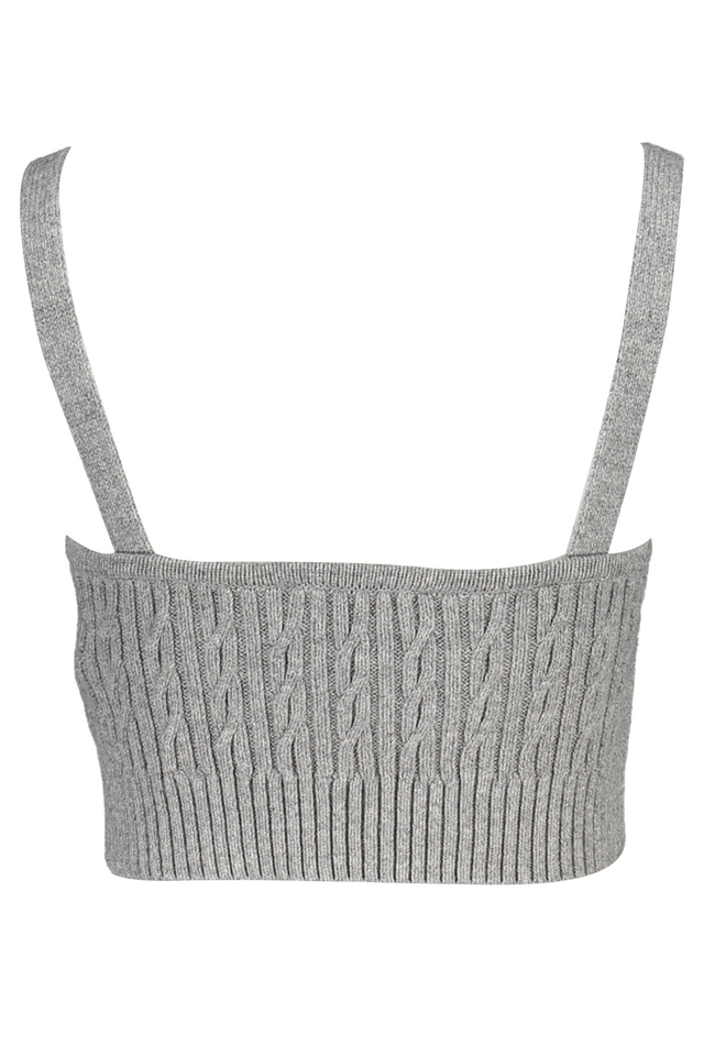 7346TOMMY HILFIGER TOP DONNA GRIGIO