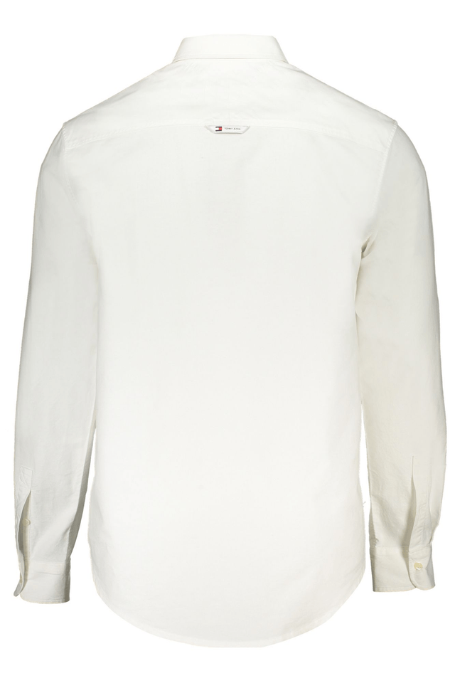 9829TOMMY HILFIGER CAMICIA MANICHE LUNGHE UOMO BIANCO