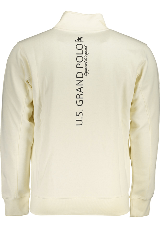 6096U.S. GRAND POLO FELPA CON ZIP UOMO BIANCO
