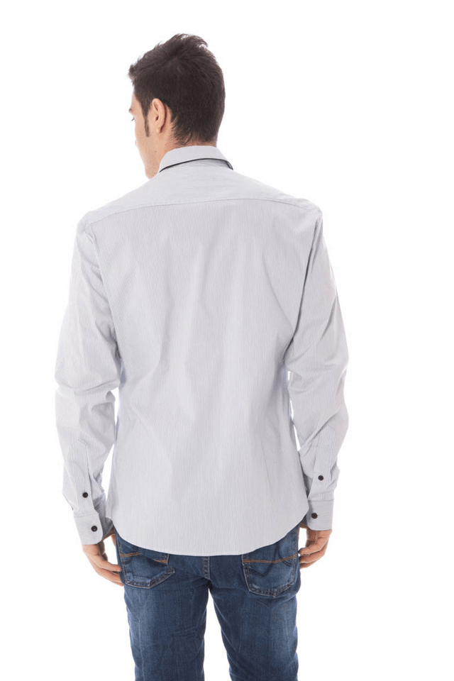 911COSTUME NATIONAL CAMICIA MANICHE LUNGHE UOMO AZZURRO