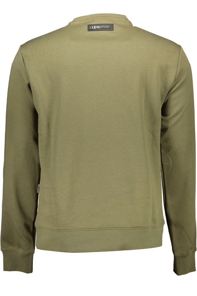 1227PLEIN SPORT FELPA SENZA ZIP UOMO VERDE