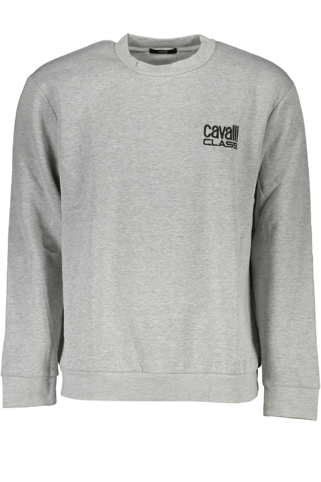 7955CAVALLI CLASS FELPA SENZA ZIP UOMO GRIGIO