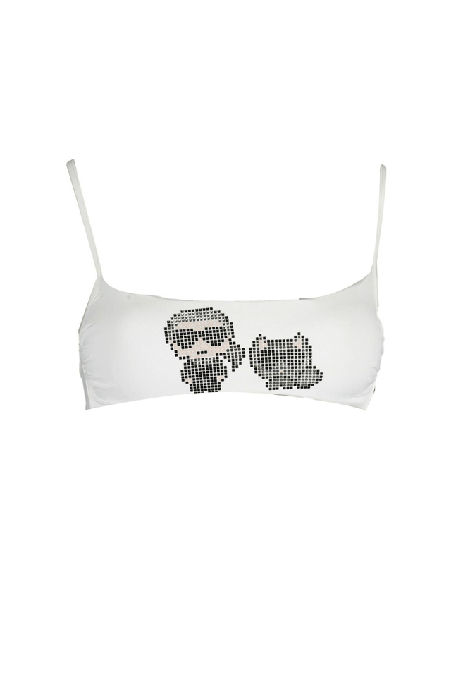 2932KARL LAGERFELD BEACHWEAR COSTUME PARTE SOPRA DONNA BIANCO