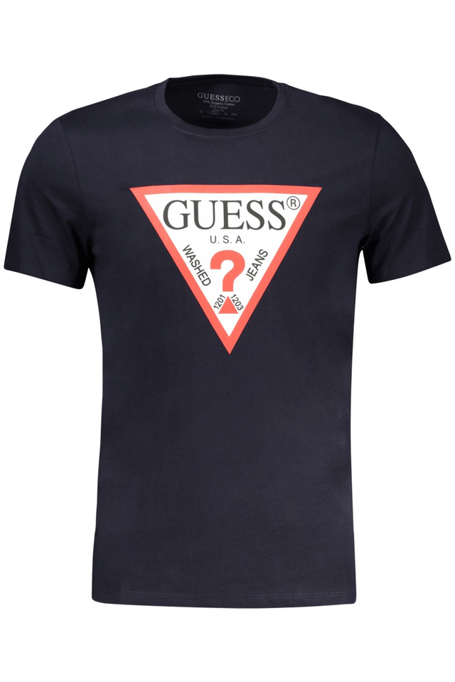 10600GUESS JEANS T-SHIRT MANICHE CORTE UOMO BLU