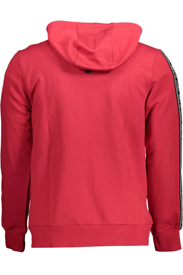 1454CAVALLI CLASS FELPA CON ZIP UOMO ROSSO