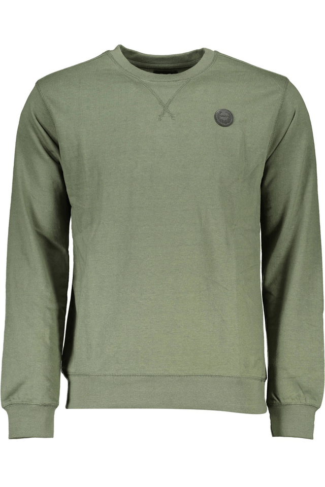 4009GIAN MARCO VENTURI FELPA SENZA ZIP UOMO VERDE