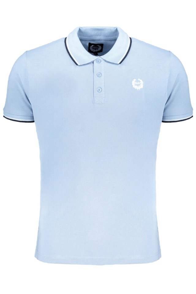 9580GIAN MARCO VENTURI POLO MANICHE CORTE UOMO AZZURRO