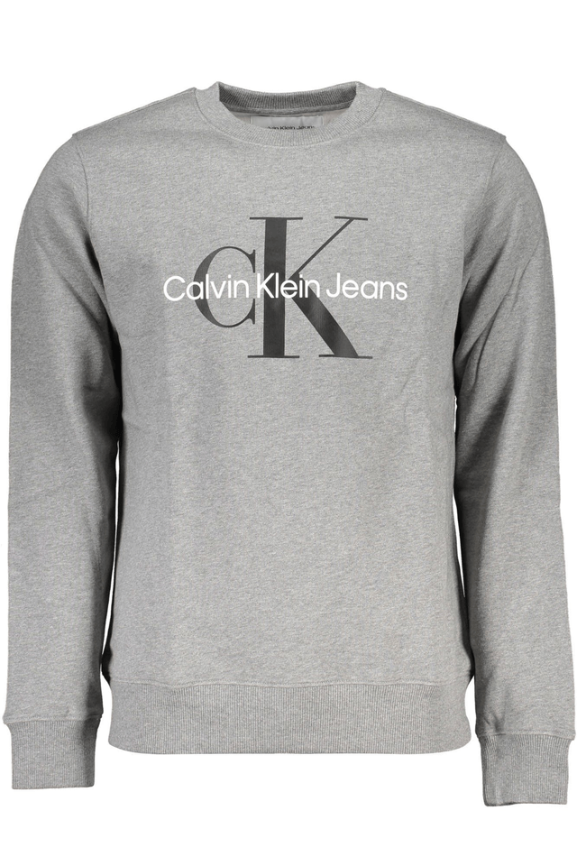 6376CALVIN KLEIN FELPA SENZA ZIP UOMO GRIGIO
