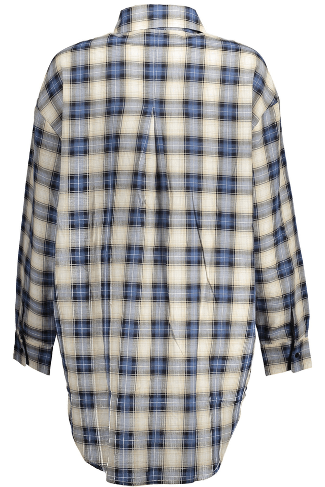 2215DESIGUAL CAMICIA MANICHE LUNGHE DONNA BLU
