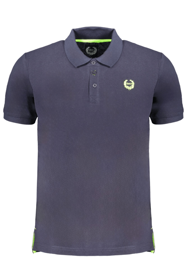 9581GIAN MARCO VENTURI POLO MANICHE CORTE UOMO BLU