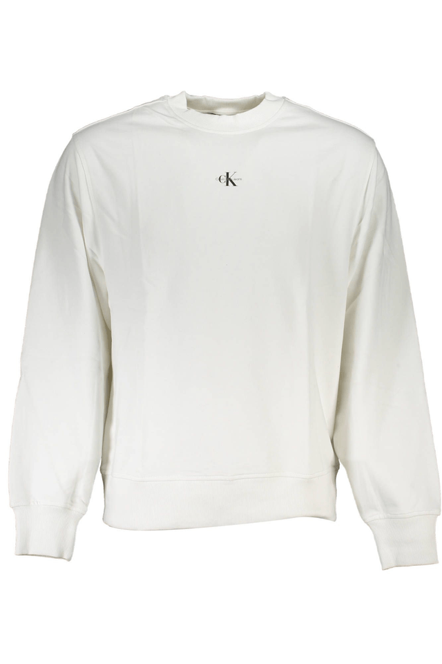 3141CALVIN KLEIN FELPA SENZA ZIP UOMO BIANCO