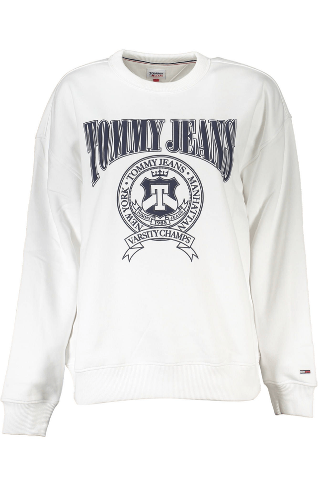 3908TOMMY HILFIGER FELPA SENZA ZIP DONNA BIANCO