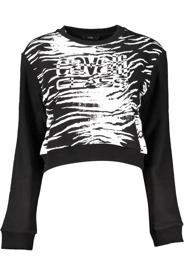 4077CAVALLI CLASS FELPA SENZA ZIP DONNA NERO