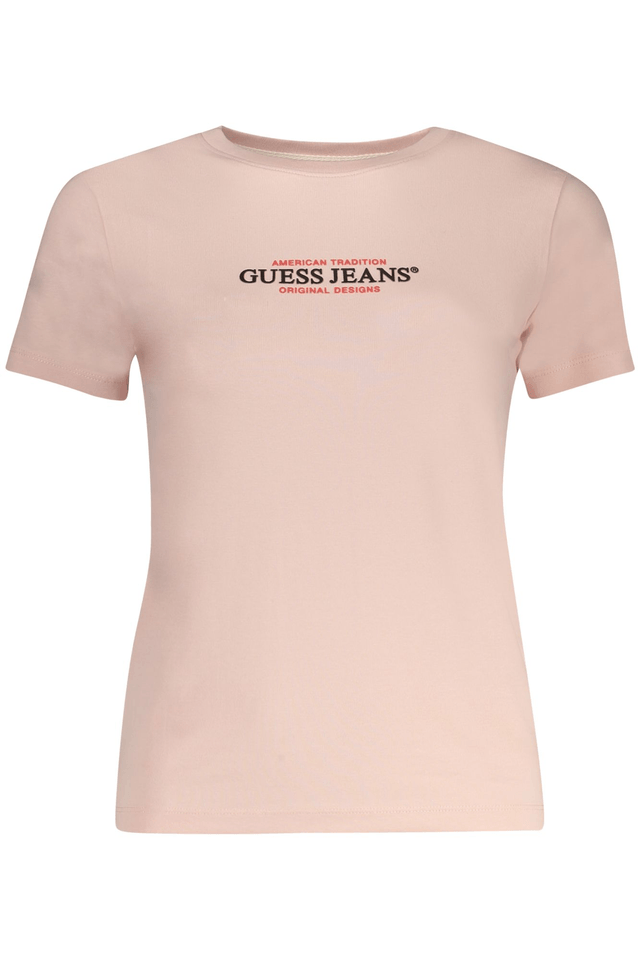10616GUESS JEANS T-SHIRT MANICHE CORTE DONNA ROSA