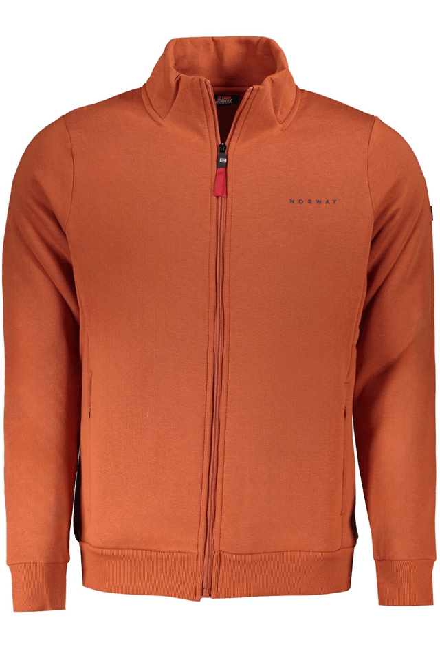 10109NORWAY 1963 FELPA CON ZIP UOMO MARRONE