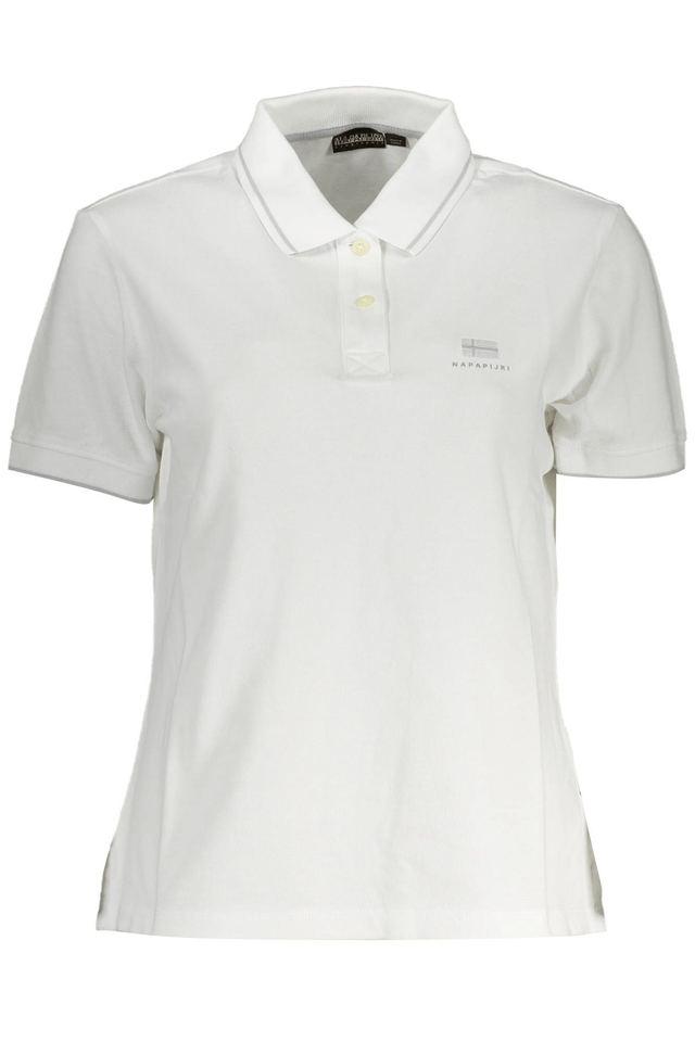 3438NAPAPIJRI POLO MANICHE CORTE DONNA BIANCO
