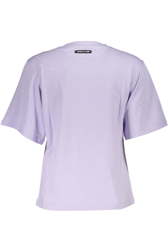 4099CAVALLI CLASS T-SHIRT MANICHE CORTE DONNA VIOLA