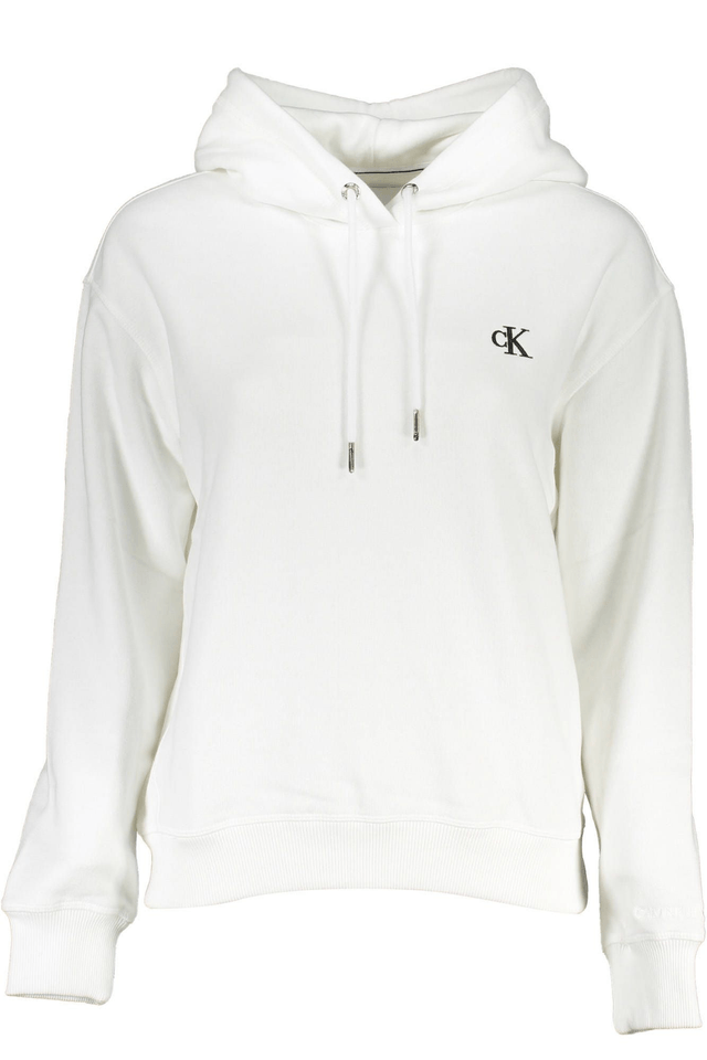 6447CALVIN KLEIN FELPA SENZA ZIP DONNA BIANCO