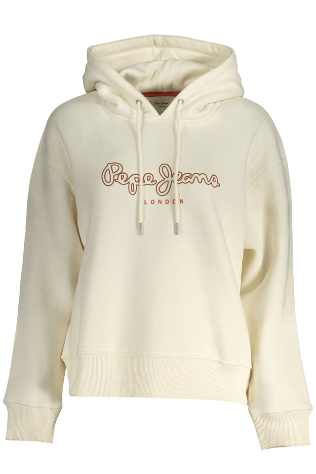 10535PEPE JEANS FELPA SENZA ZIP DONNA BIANCO