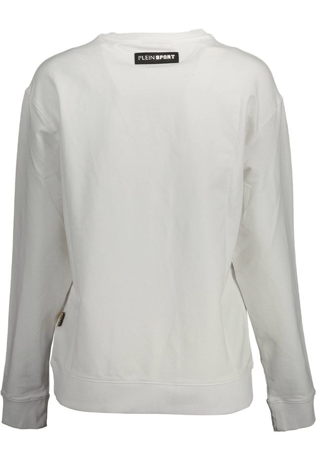 1479PLEIN SPORT FELPA SENZA ZIP DONNA BIANCO