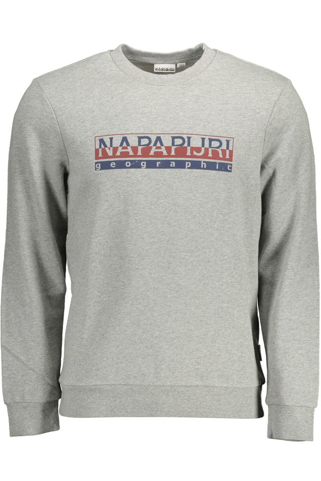 1544NAPAPIJRI FELPA SENZA ZIP UOMO GRIGIO