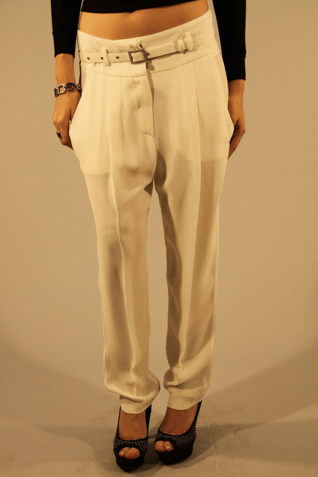 656PATRIZIA PEPE PANTALONE DONNA BIANCO