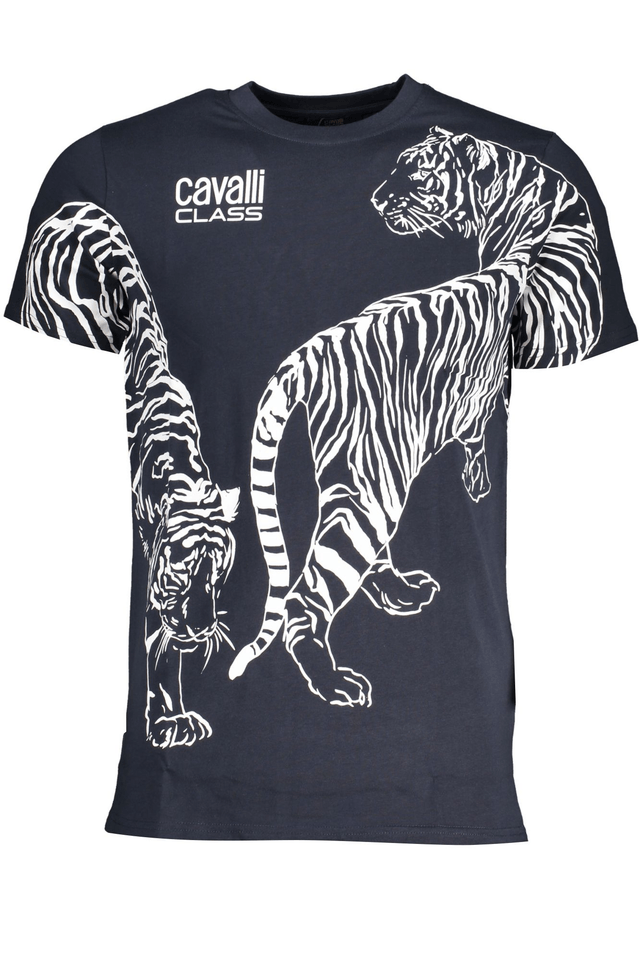 7858CAVALLI CLASS T-SHIRT MANICHE CORTE UOMO BLU