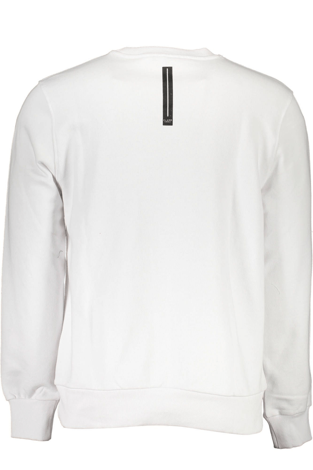 1386CAVALLI CLASS FELPA SENZA ZIP UOMO BIANCO