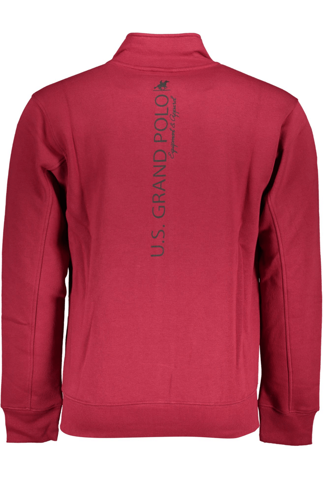 6095U.S. GRAND POLO FELPA CON ZIP UOMO ROSSO