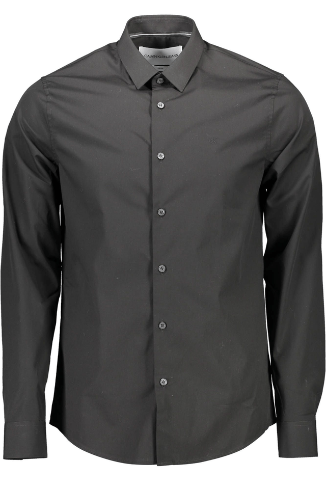 1254CALVIN KLEIN CAMICIA MANICHE LUNGHE UOMO NERO