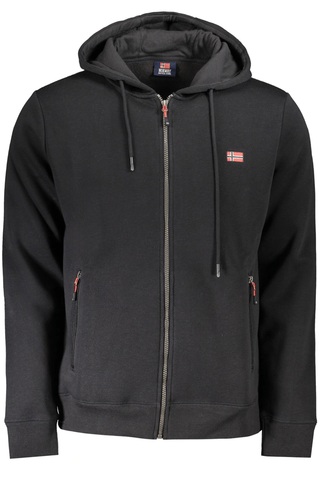 NORWAY 1963 FELPA CON ZIP UOMO NERO