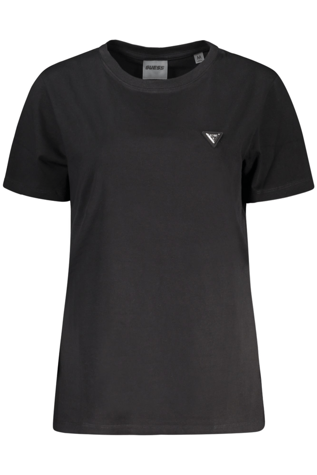 10609GUESS JEANS T-SHIRT MANICHE CORTE DONNA NERO