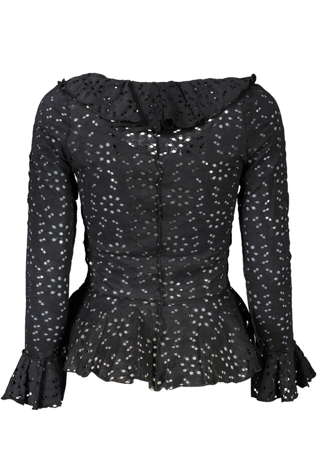 3135DESIGUAL CAMICIA MANICHE LUNGHE DONNA NERO