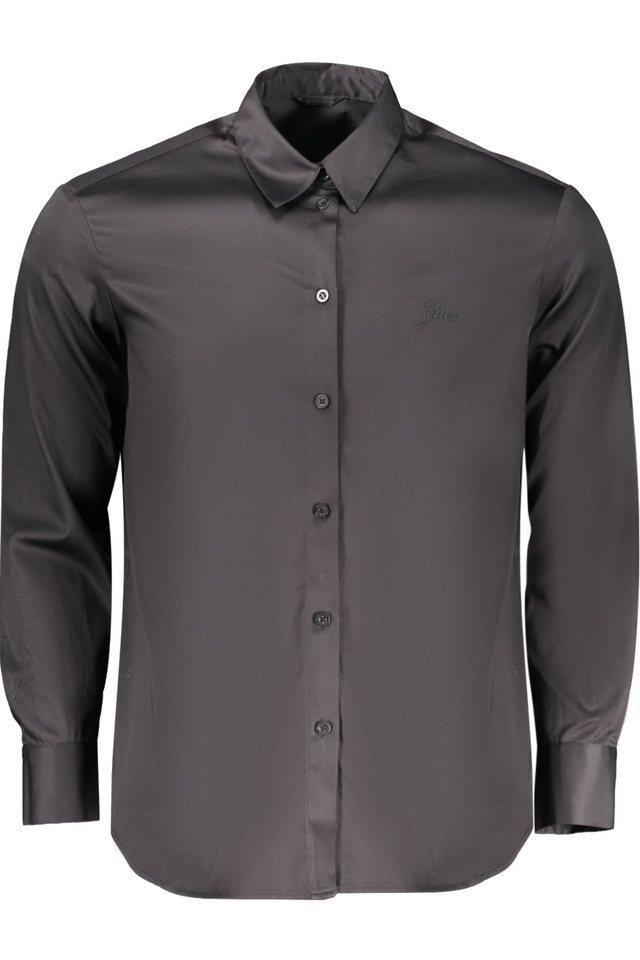 10339GUESS JEANS CAMICIA MANICHE LUNGHE DONNA NERO