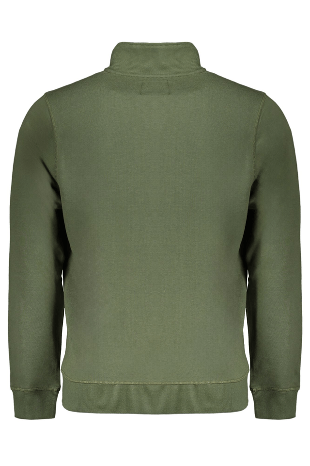 9648GIAN MARCO VENTURI FELPA CON ZIP UOMO VERDE