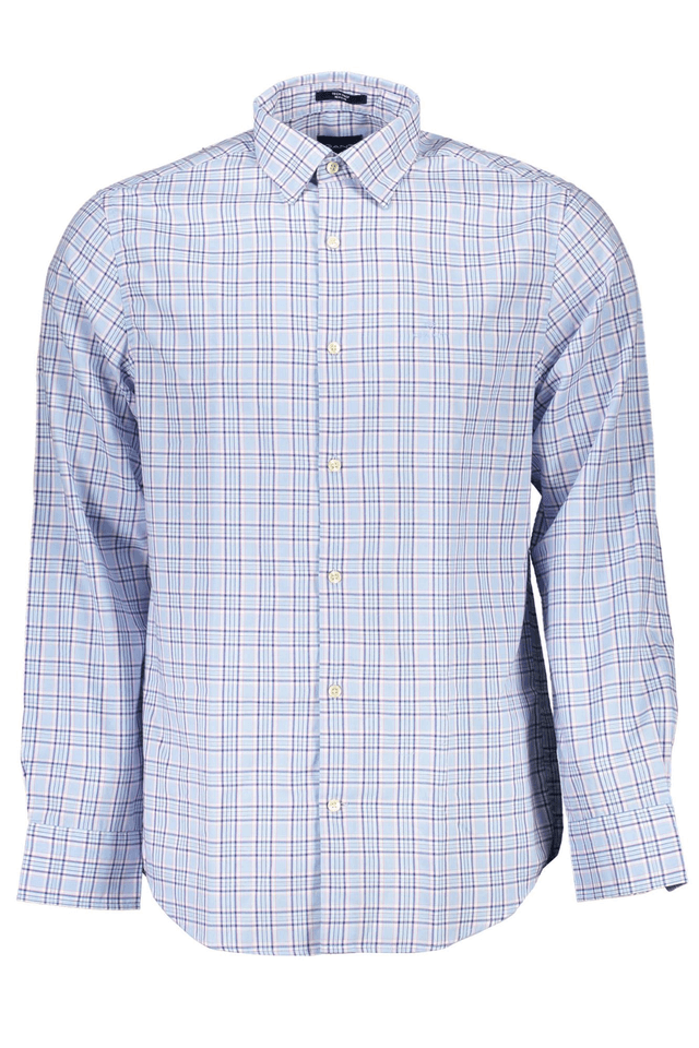 691GANT CAMICIA MANICHE LUNGHE UOMO AZZURRO