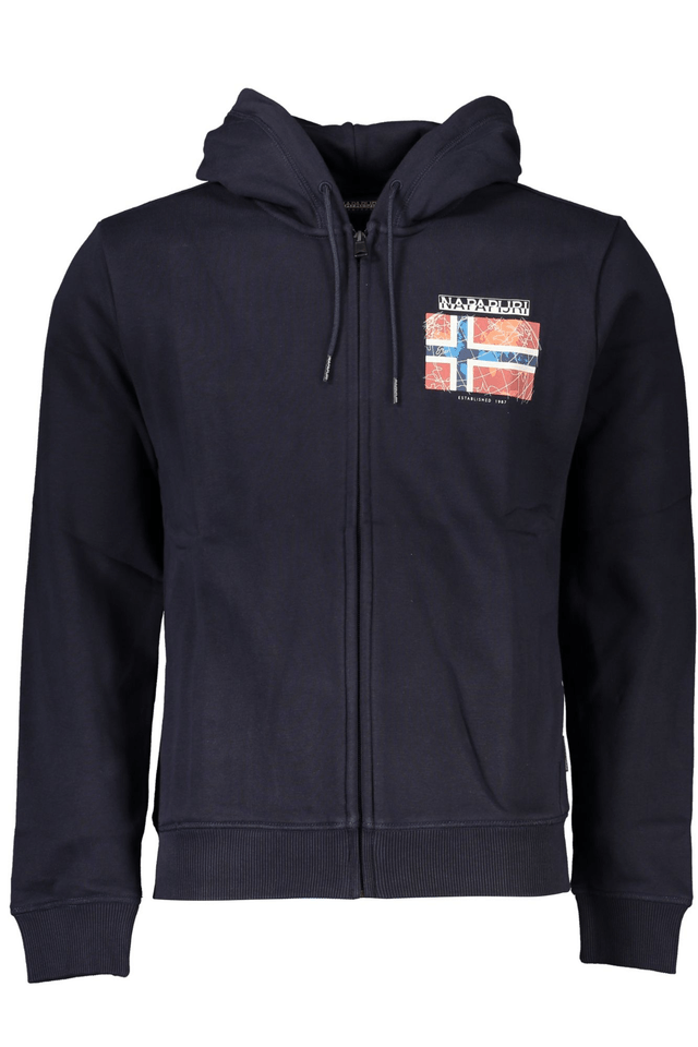 5752NAPAPIJRI FELPA CON ZIP UOMO BLU