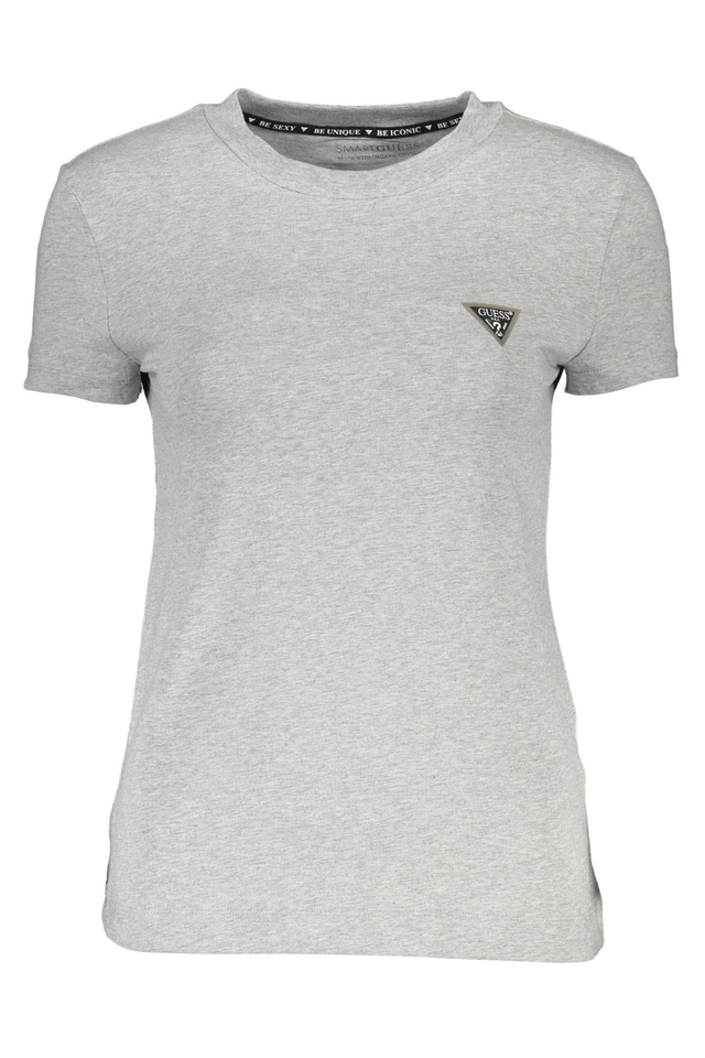 931GUESS JEANS T-SHIRT MANICHE CORTE DONNA GRIGIO