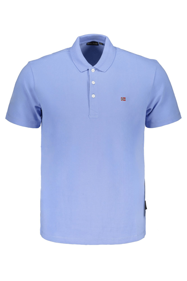 8430NAPAPIJRI POLO MANICHE CORTE UOMO AZZURRO