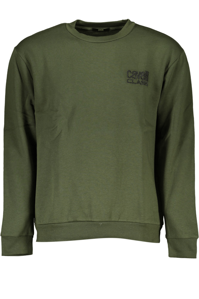 7960CAVALLI CLASS FELPA SENZA ZIP UOMO VERDE