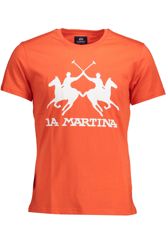 1611LA MARTINA T-SHIRT MANICHE CORTE UOMO ARANCIO