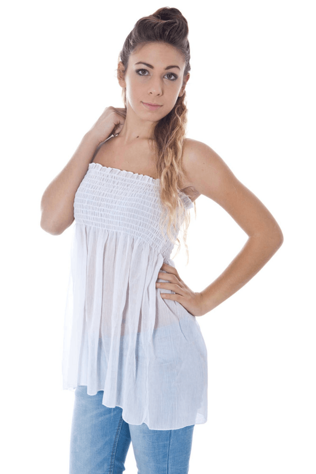 517PHARD TOP DONNA BIANCO