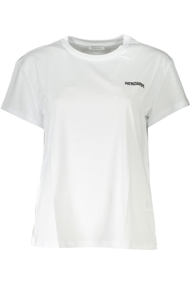 8076PATRIZIA PEPE T-SHIRT MANICHE CORTE DONNA BIANCO