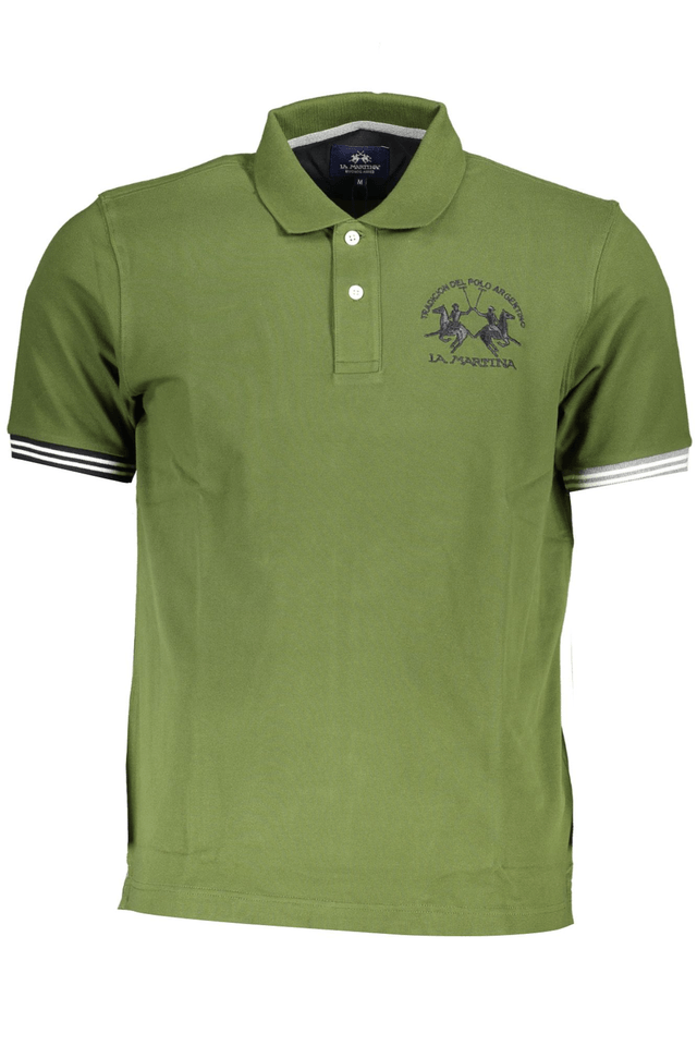 4866LA MARTINA POLO MANICHE CORTE UOMO VERDE